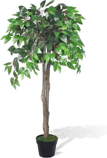 Künstliche Pflanze im Topf Ficus Lyrata Grün 90cm vidaXL