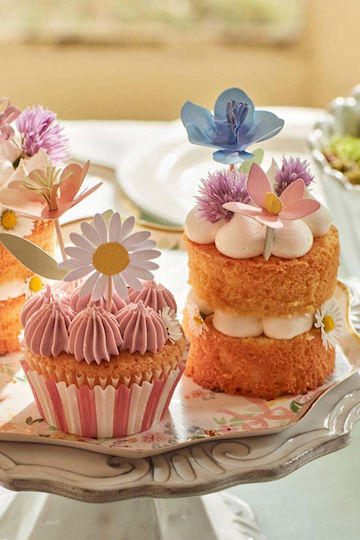 Meri Meri Kit Flower Garden Φορμάκια για Cupcakes για Party 24τμχ