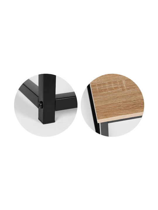 Rectangular Central Wooden Coffee Table Black W90xD48xH40cm