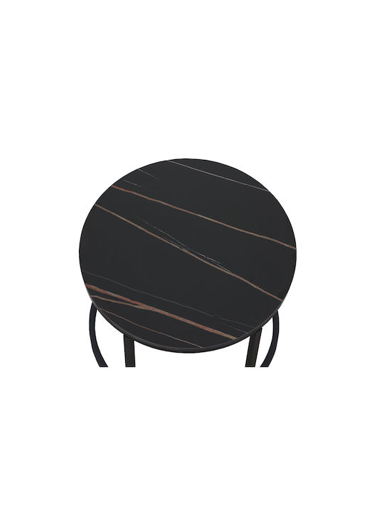 Round Zigon Set Cirki Metal Black 2 Pieces W53xL53xH47cm