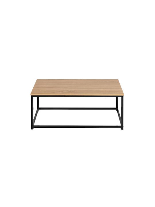 Rectangular Central Wooden Coffee Table Black W90xD48xH40cm