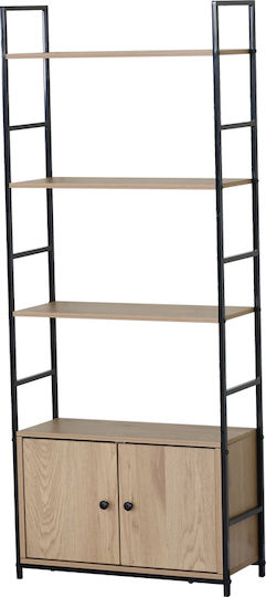 Bibliothek Schwarz 58.6x23.5x144cm