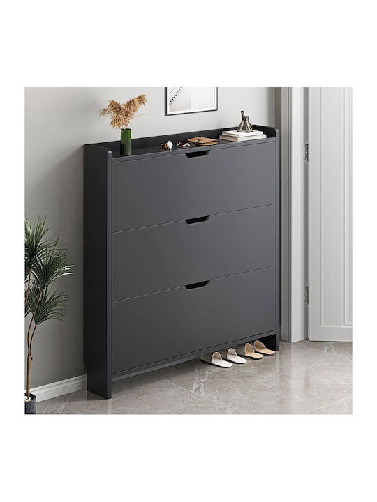 Wooden Shoe Organizer Gray 80x17x115cm