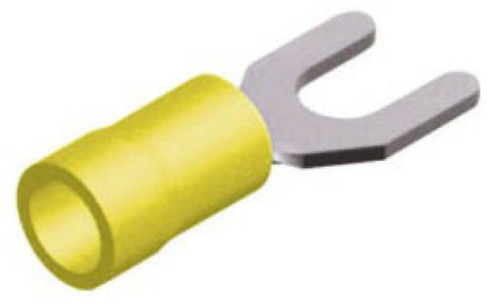 CHS Insulated Spade Terminal Yellow 50pcs 01.036.0458