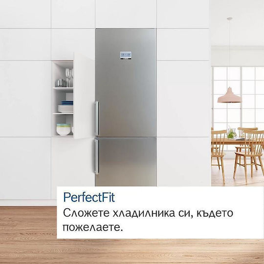 Bosch Ψυγειοκαταψύκτης 363lt Total NoFrost Υ203xΠ60xΒ66.5εκ. Μαύρος KGN39LBCF