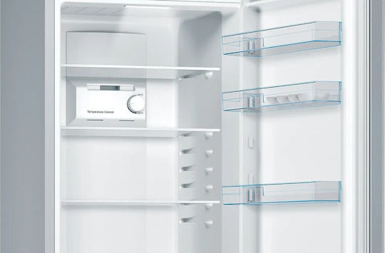 Bosch Ψυγειοκαταψύκτης 305lt Total NoFrost Υ186xΠ60xΒ66εκ. Metal Look KGN36NLEA