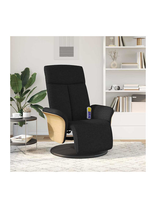 Moderner Stoff-Liegestuhl Schwarz M79xB87xH104,5cm