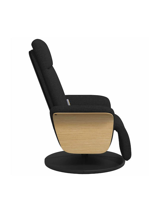 Moderner Stoff-Liegestuhl Schwarz M79xB87xH104,5cm