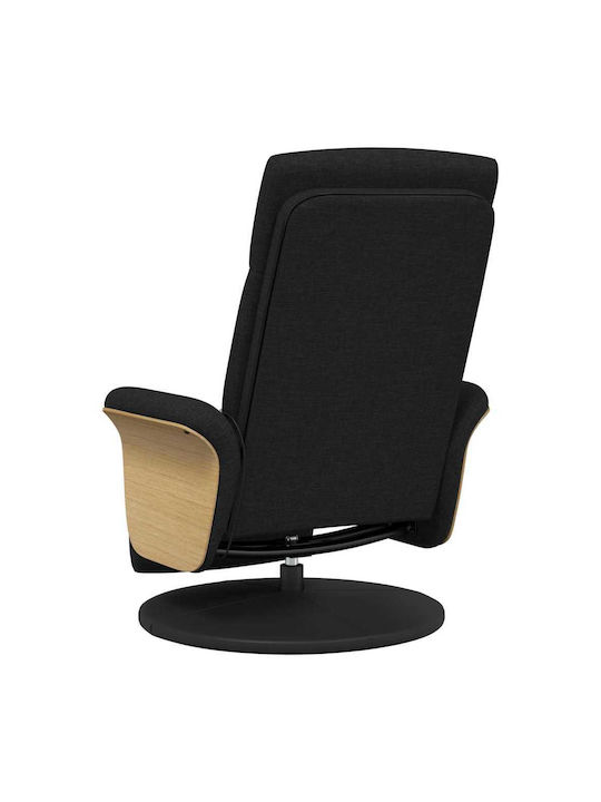 Moderner Stoff-Liegestuhl Schwarz M79xB87xH104,5cm