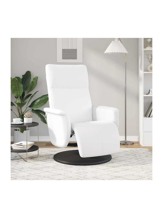 Șezlong Modern Din Piele Sintetică Alb M71xL90xH105cm