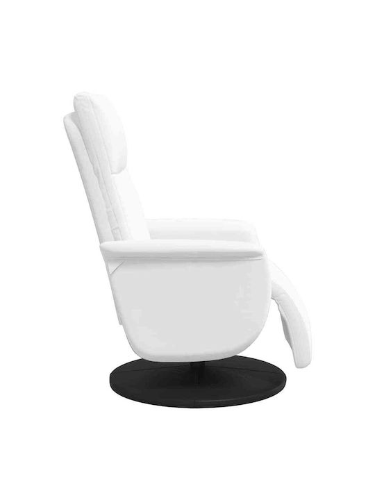 Șezlong Modern Din Piele Sintetică Alb M71xL90xH105cm