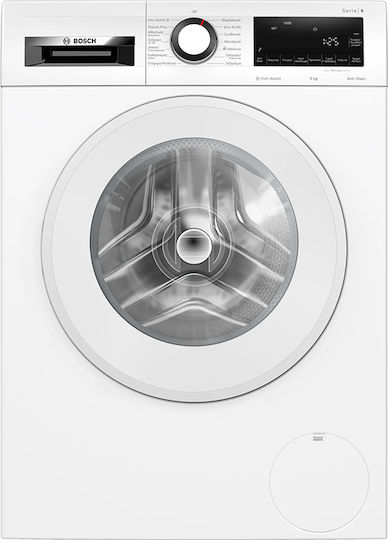 Bosch Πλυντήριο Ρούχων 9kg με Τεχνολογία Ατμού 1400 Στροφών AntiStain WGG244ZHGR