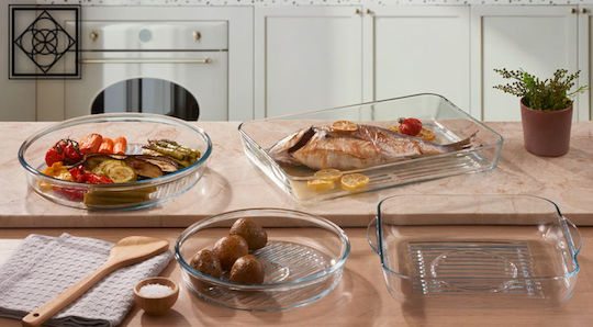 Pasabahce Fontene Glass Rectangular Heat-Resistant Cookware 40x27x5cm