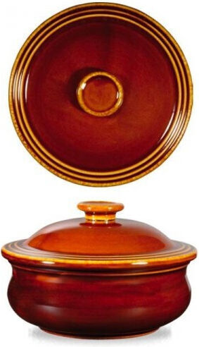 Morini Ceramic Round Heat-Resistant Cookware with Lid 400ml