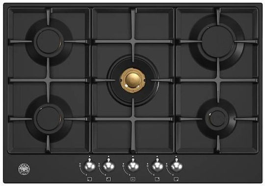 Bertazzoni P75 5C HER NE GN Natural Gas Cooktop Autonomous 75.2x52.2εκ.