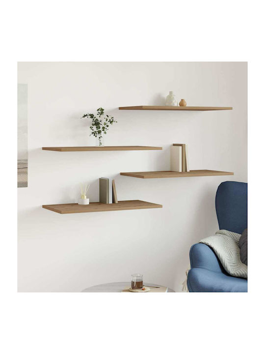vidaXL Rectangular Bookcase Shelf made of Particleboard 80x40x1.5cm 805336 4pcs