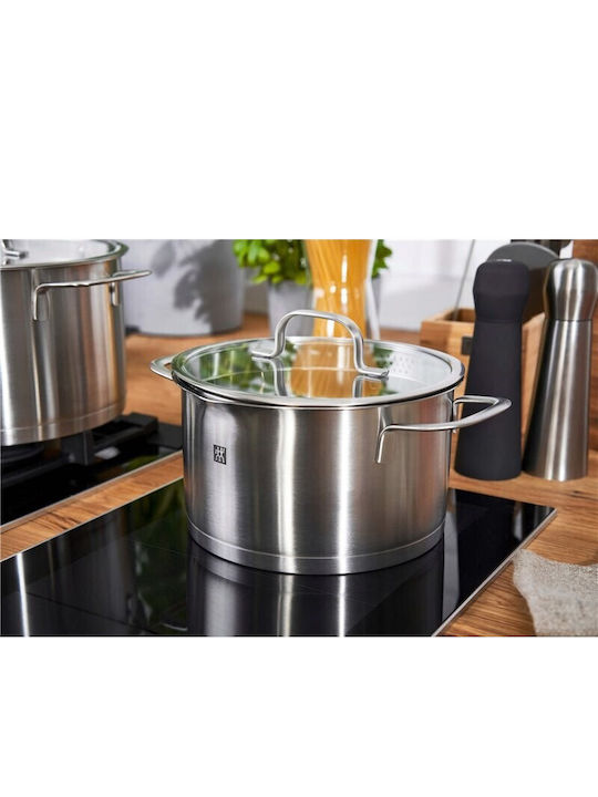 Flow Pots Set of Stainless Steel with Coating 4pcs
