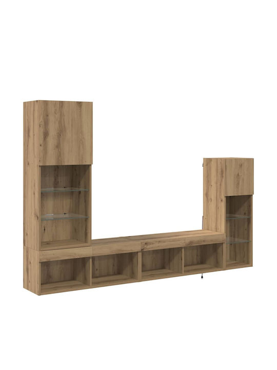 Σύνθετο Σαλονιού Artisan Oak με Φωτισμό