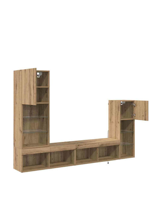 Σύνθετο Σαλονιού Artisan Oak με Φωτισμό