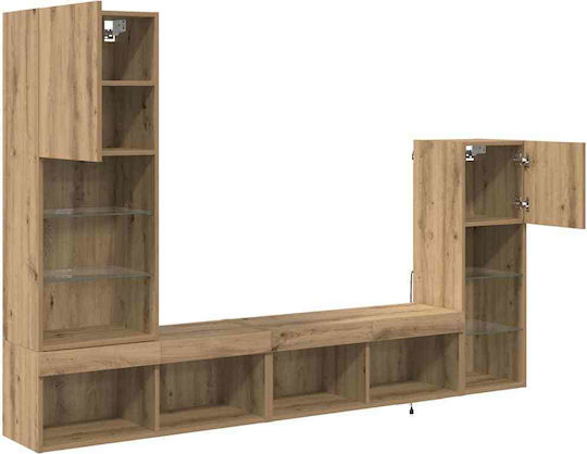Wohnzimmer TV-Einheit Artisan Oak mit Beleuchtung