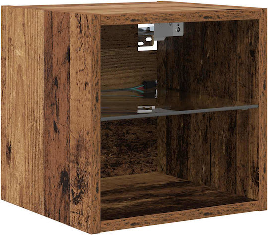Unitate TV pentru sufragerie Old Wood cu iluminare L80xA30xÎ30cm