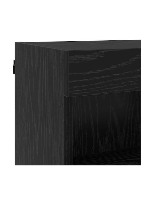 Wohnzimmer TV-Einheit Schwarz mit Beleuchtung L30.5xB30xH102cm