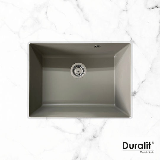 Duralit Drop-In Sink Synthetic Granite W60xD50cm Gray