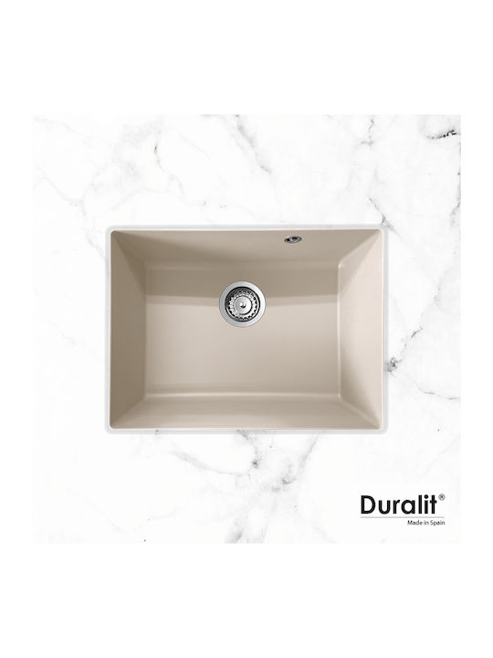 Duralit Sub masă Chiuvetă din Granit Sintetic L60xW50cm Bej