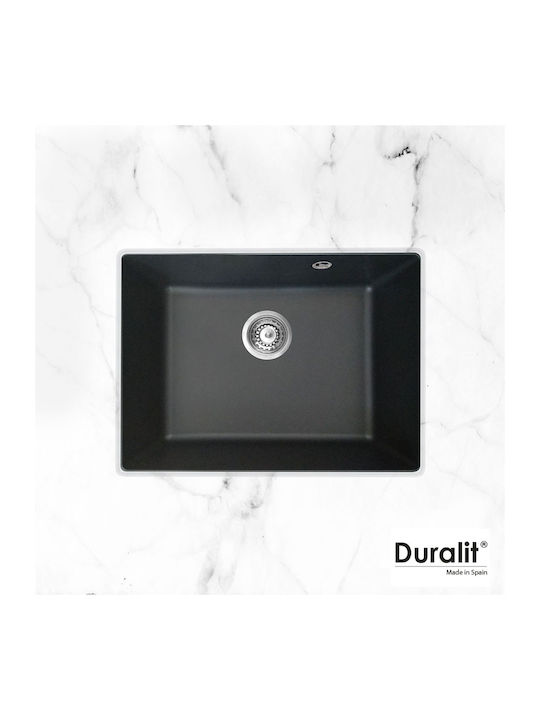 Duralit Sub masă Chiuvetă din Granit Sintetic L60xW50cm Negru