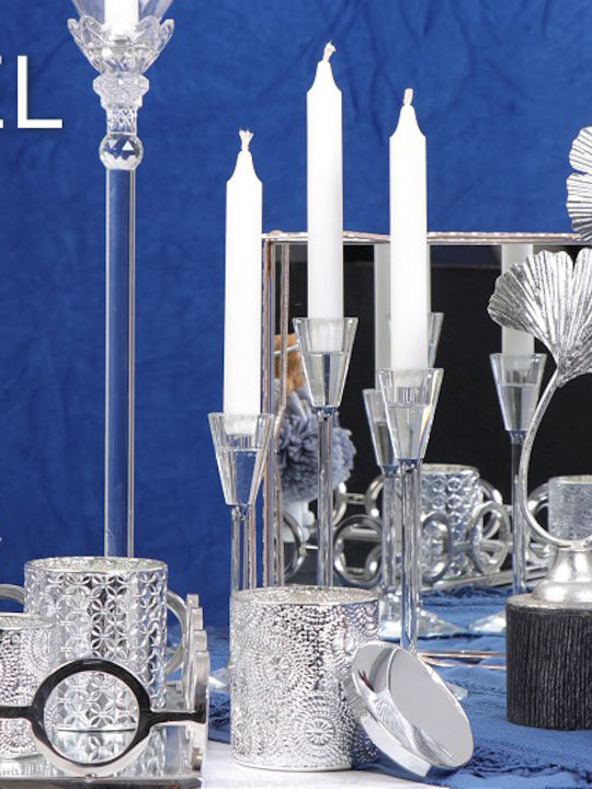 Espiel Candle Holder Crystal Transparent 20cm 1pcs