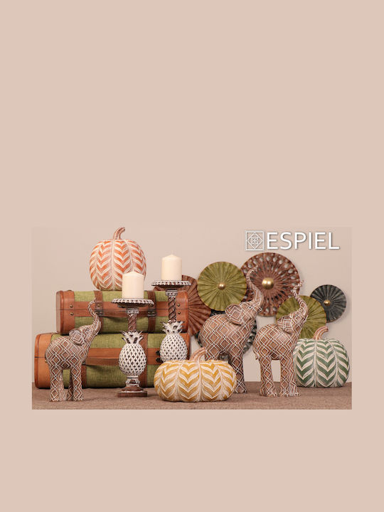 Espiel Ananas Set Suporturi pentru Lumânări Din polirășină Cafea 10.8x10.8x26buc 2buc