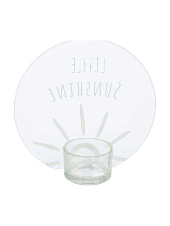 ArteLibre Set of Candle Holders Glass suitable for Tealights in Gray Color 95x9.5x95cm 12pcs