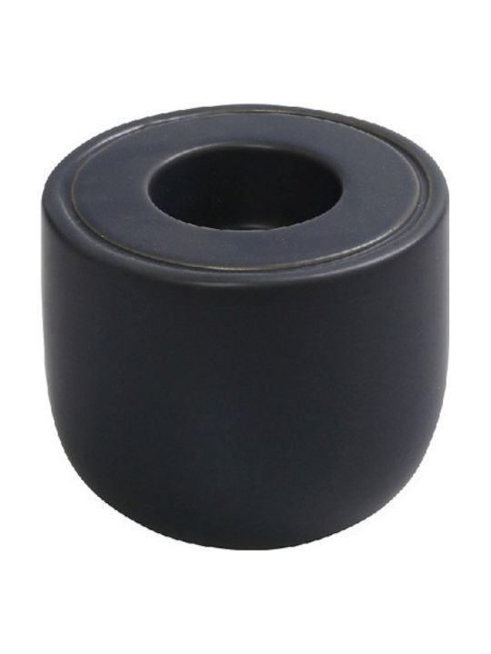 Espiel Candle Holder Ceramic Grey 10x10x8.8cm 1pcs