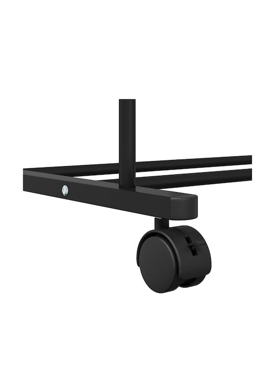 vidaXL Κρεμάστρα Δαπέδου από Μέταλλο Μαύρη 80x53x156cm