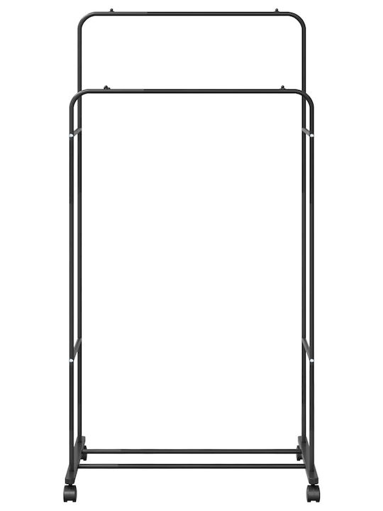 vidaXL Κρεμάστρα Δαπέδου από Μέταλλο Μαύρη 80x53x156cm