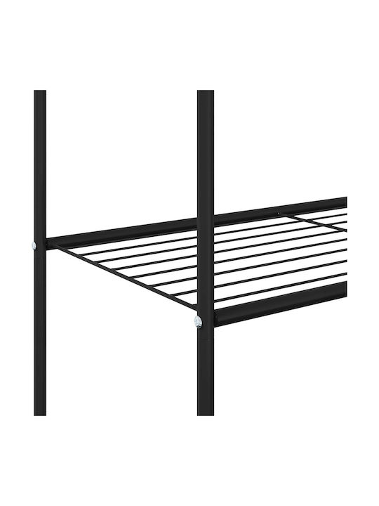 vidaXL Floor Garment Rack made of Metal Black 80x53x156cm