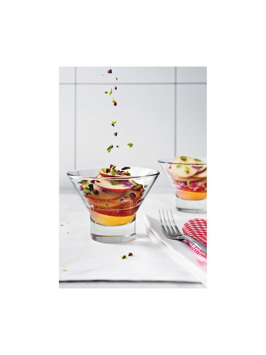 Bormioli Rocco Ice Cream Serving Bowl Round Glass Transparent 6pcs