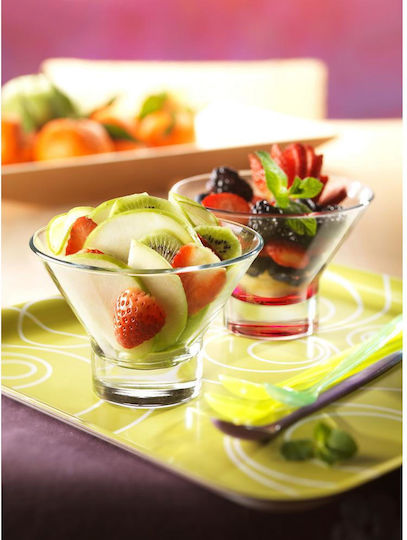 Bormioli Rocco Ice Cream Serving Bowl Round Glass Transparent 6pcs