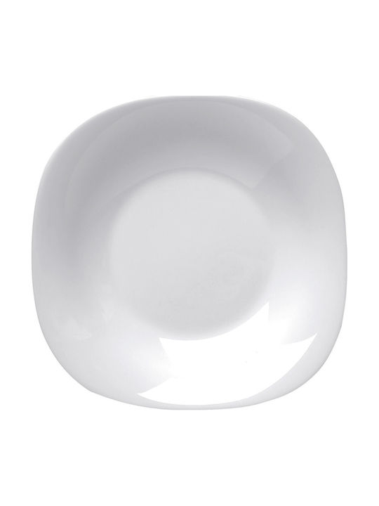 Bormioli Rocco Parma Deep Square White Serving Plate 23x23cm 6 Pieces