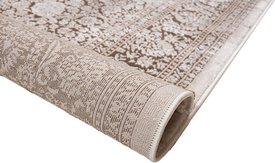Klonaras Vintage 9298 Velvet Bedroom Rugs Set Vison 2004968 3pcs