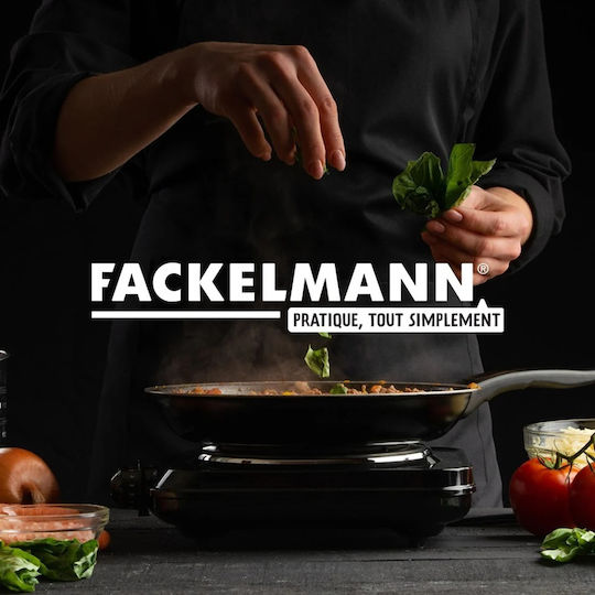 Fackelmann Cookware Lid Glass Silicone Ring 24-26-28cm Black