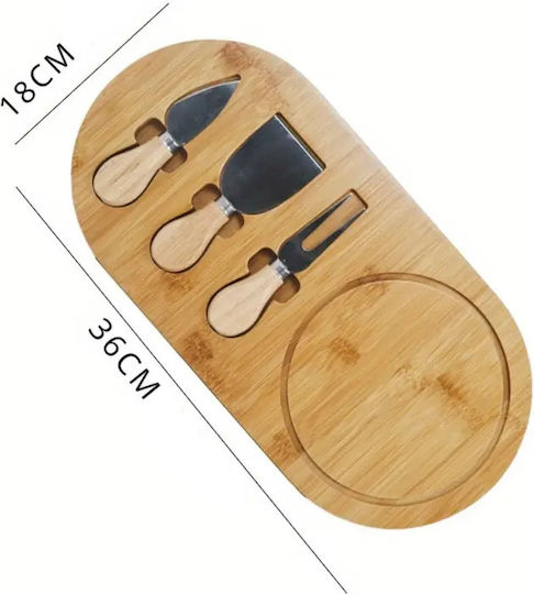 Platou de Servire pentru Brânzeturi Lemn 36x18x1.5buc 1buc