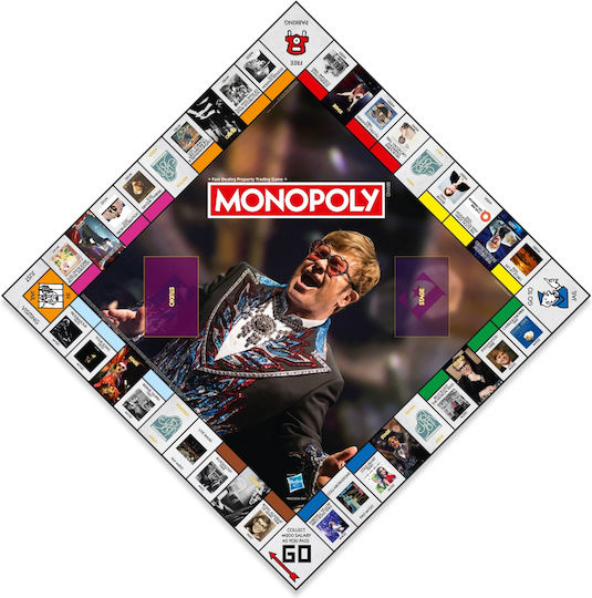 Настолна игра Monopoly Elton John за 2-6 играчи 12+ години (EN) Winning Moves