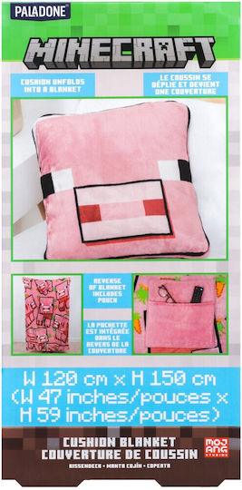 Paladone Kinder Wurfkissen Minecraft Fleece Decke