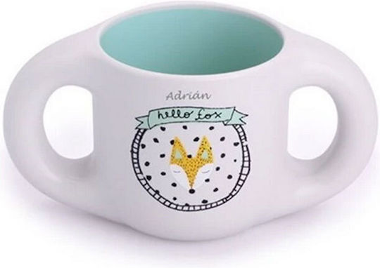 Suavinex Kleinkinderbecher Εκπαιδευτικό Ποτήρι 200ml Hello Fox aus Plastik Blau 200ml für 6m+m+