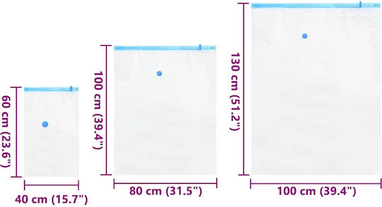 Σακούλες Αποθήκευσης 10 Pcs Διαφανές Μπλε 130 X 100 Cm