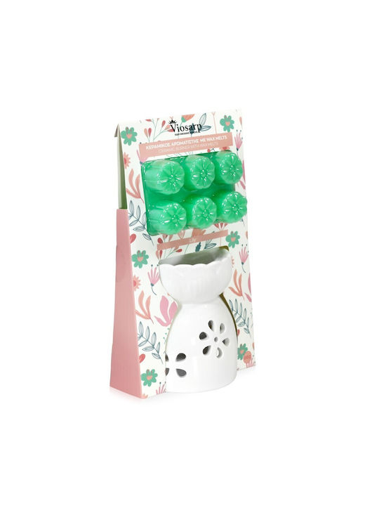 Αρωματιστης Κεραμικος 8x8x10,5 Σετ Wax Melts 66g No997517