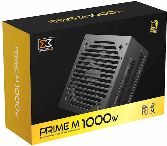 Xigmatek 1000W Schwarzes Vollständig Modulares 80 Plus Gold Netzteil