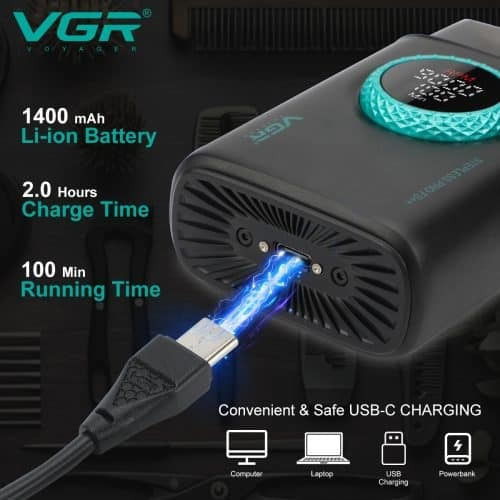 VGR V-377 Foil Ξυριστική Μηχανή Προσώπου Επαναφορτιζόμενη
