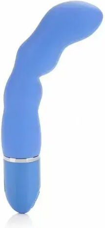 Водоустойчив Вибратор California Exotic 070784 10-255 Bendie Wavy G 10 Мощни Функции 17.75 См Х 3.75 См Син